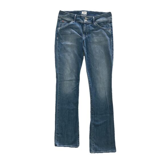Hudson Jeans Beth Baby Boot Cut Flap Pocket Denim Blue Jeans Size 30 USA Made - Picture 1 of 7